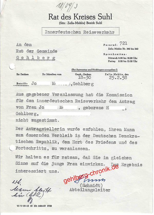 1958 038 Meuters Ablehnung