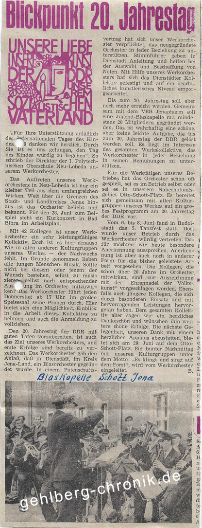 1969 016 Artikel Blasorchester