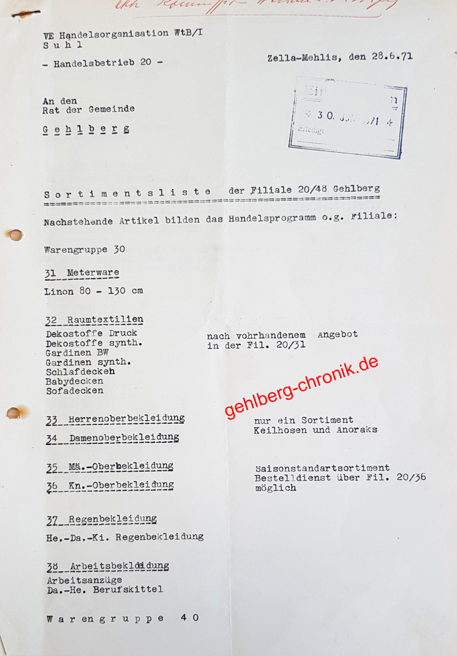 1971 006 Sortimentsliste 1